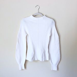 White Mock Neck Zara Sweater